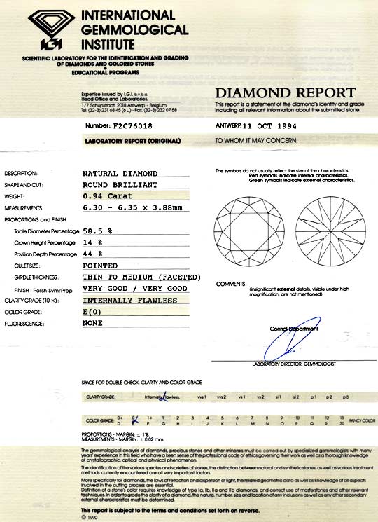 Foto 9 - Diamant 0,94 Brillant IGI Lupenrein River VG/VG Diamond, D5930