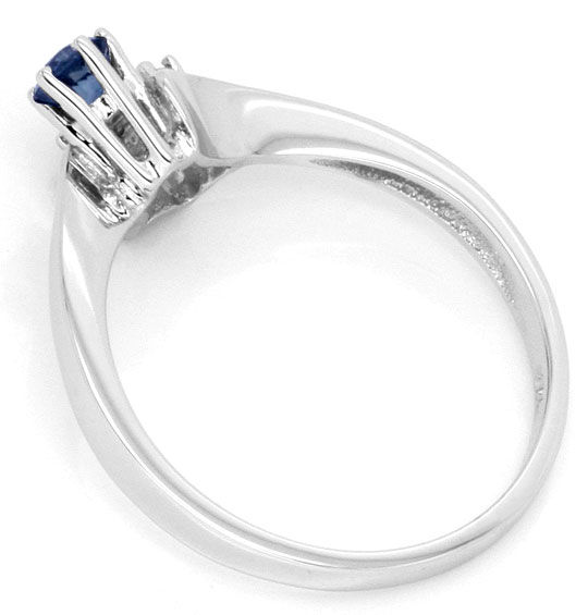Foto 3 - Saphir Diamantenring Weißgold Safir Diamanten-Ring 14K, S4192