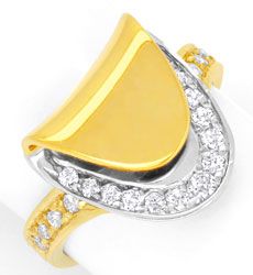 Foto 1 - Design-Diamantring, 21 Brillanten Gelb Weißgold, S6713