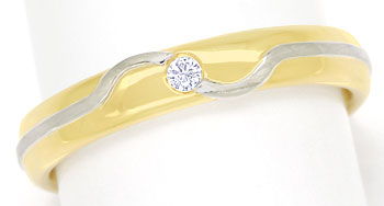 Foto 1 - Niessing Diamantring mit Brillant in Gelbgold-Weißgold, S9966